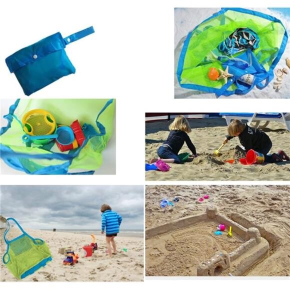 2 Pack Extra Large Mesh Beach Bag Childrens' Toy Storage Swimming Equipment Bag - Picture 7 of 8